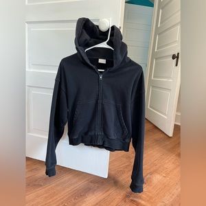 Aritzia TNA cozy fleece cropped hoodie